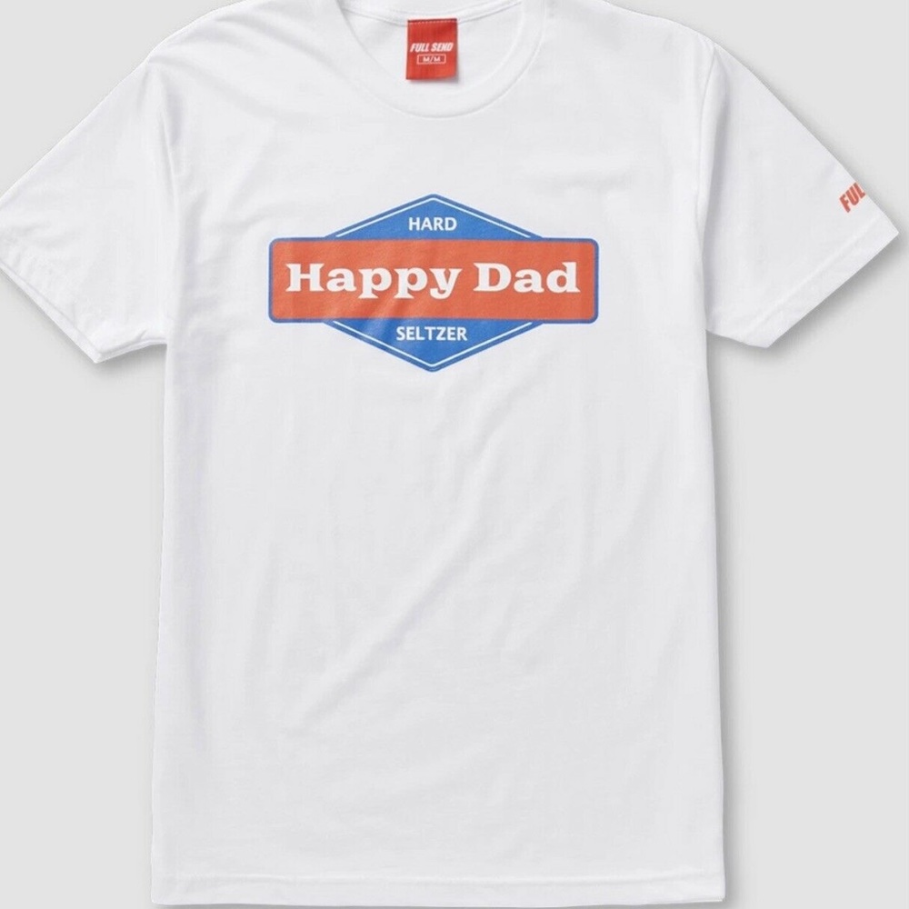 Full Send Happy Dad T-Shirt Size XXL Authentic Nelk Boys SOLD OUT White